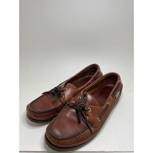 Sebago Mens Boat Shoes 8.5 Brown Docksides Leather Classic Loafers